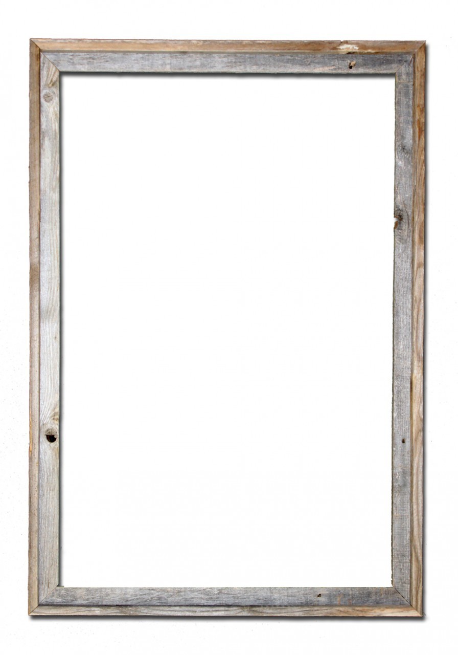 24×36–2&Prime; Wide Signature Reclaimed Rustic Barn Wood Open Frame No Glass or Back