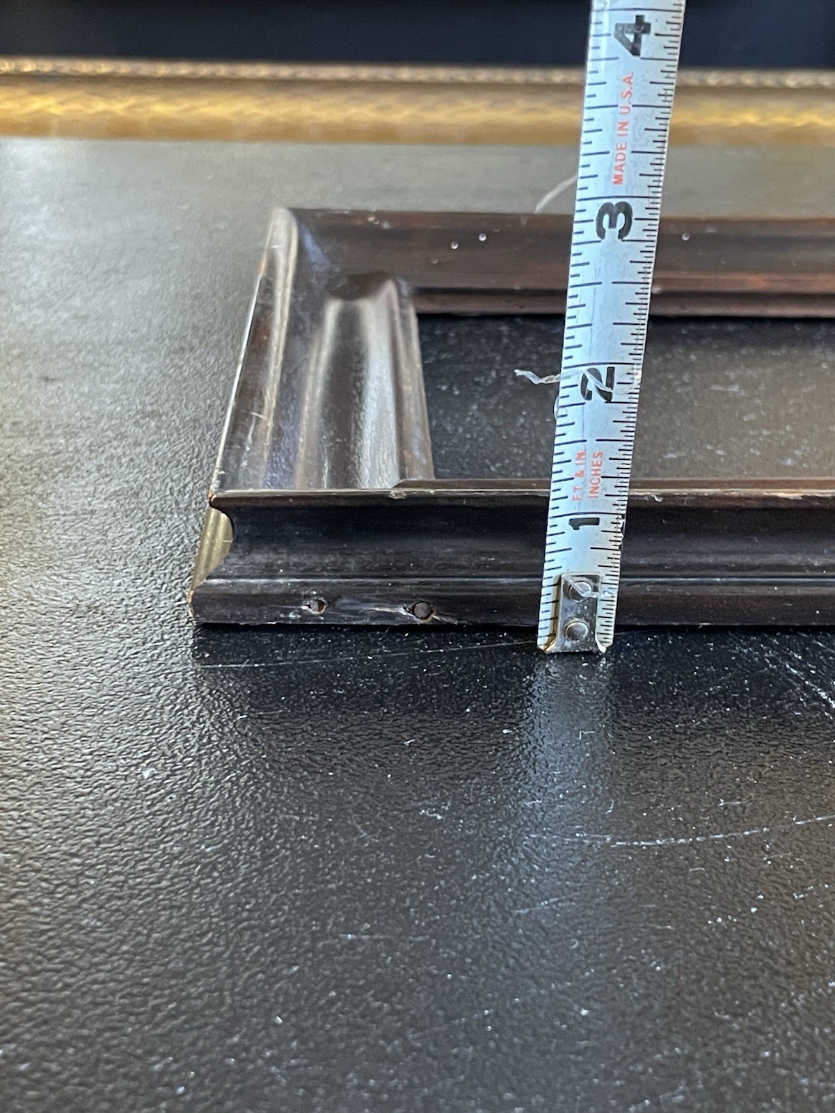 Antique Walnut Small Wood Portrait Picture Frame 6 X 9.25 Victorian Era