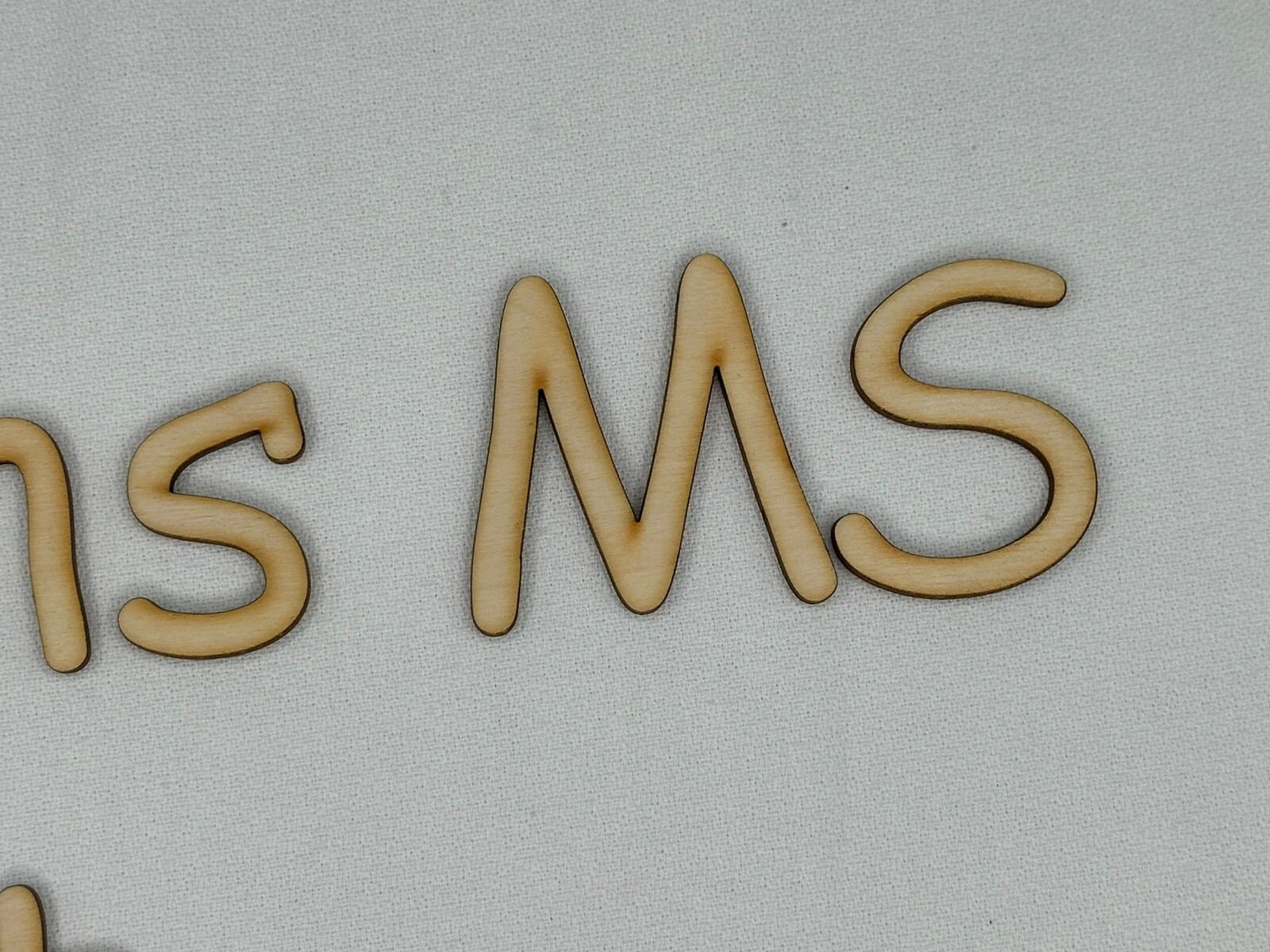 Laser Cut Unfinished Wood Letters or Numbers Comic Sans MS Font Craft Cutout