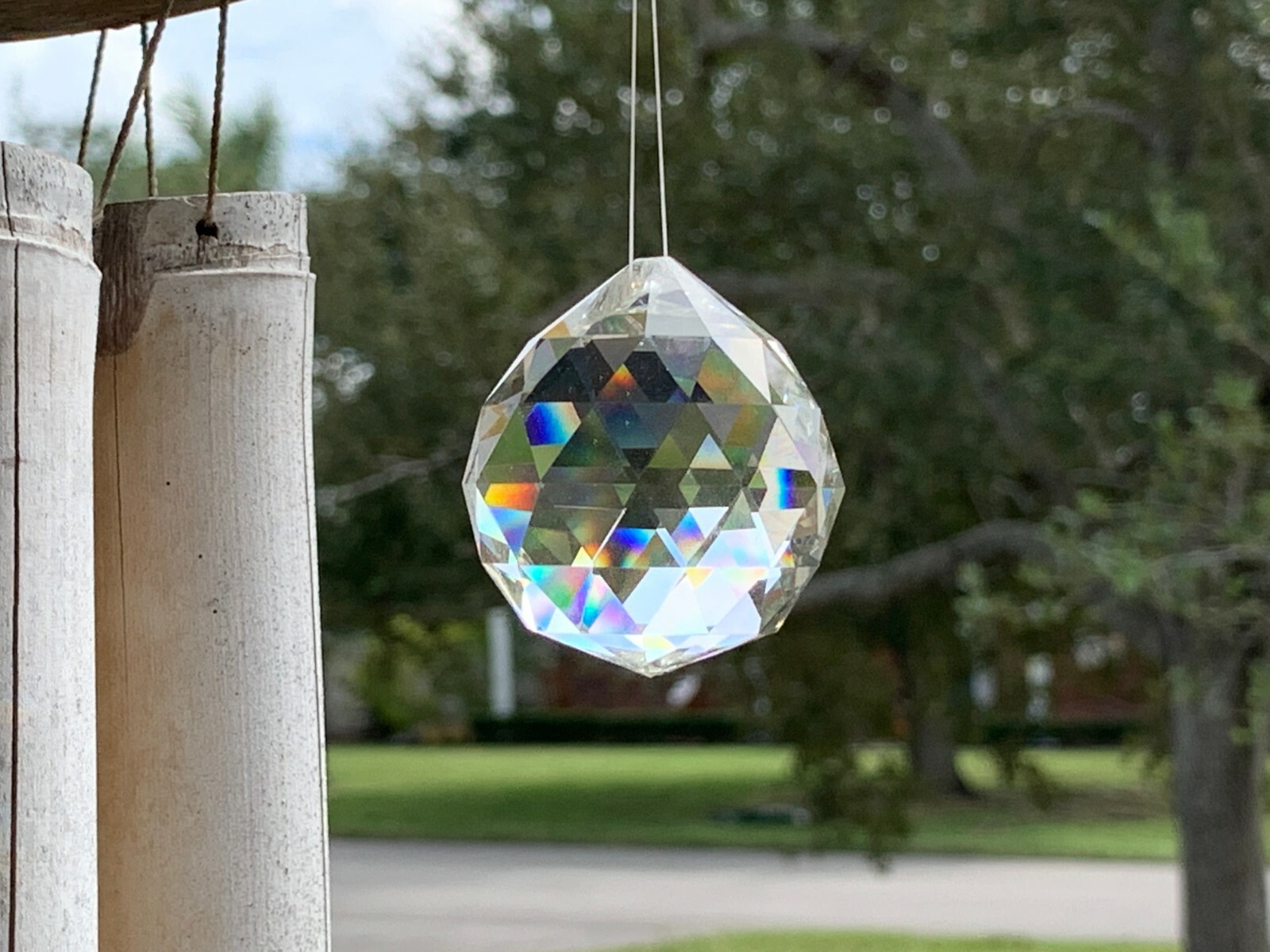 Crystal Prism Ball Globe Rainbow Maker Window Prisms Suncatcher 45mm US Seller!
