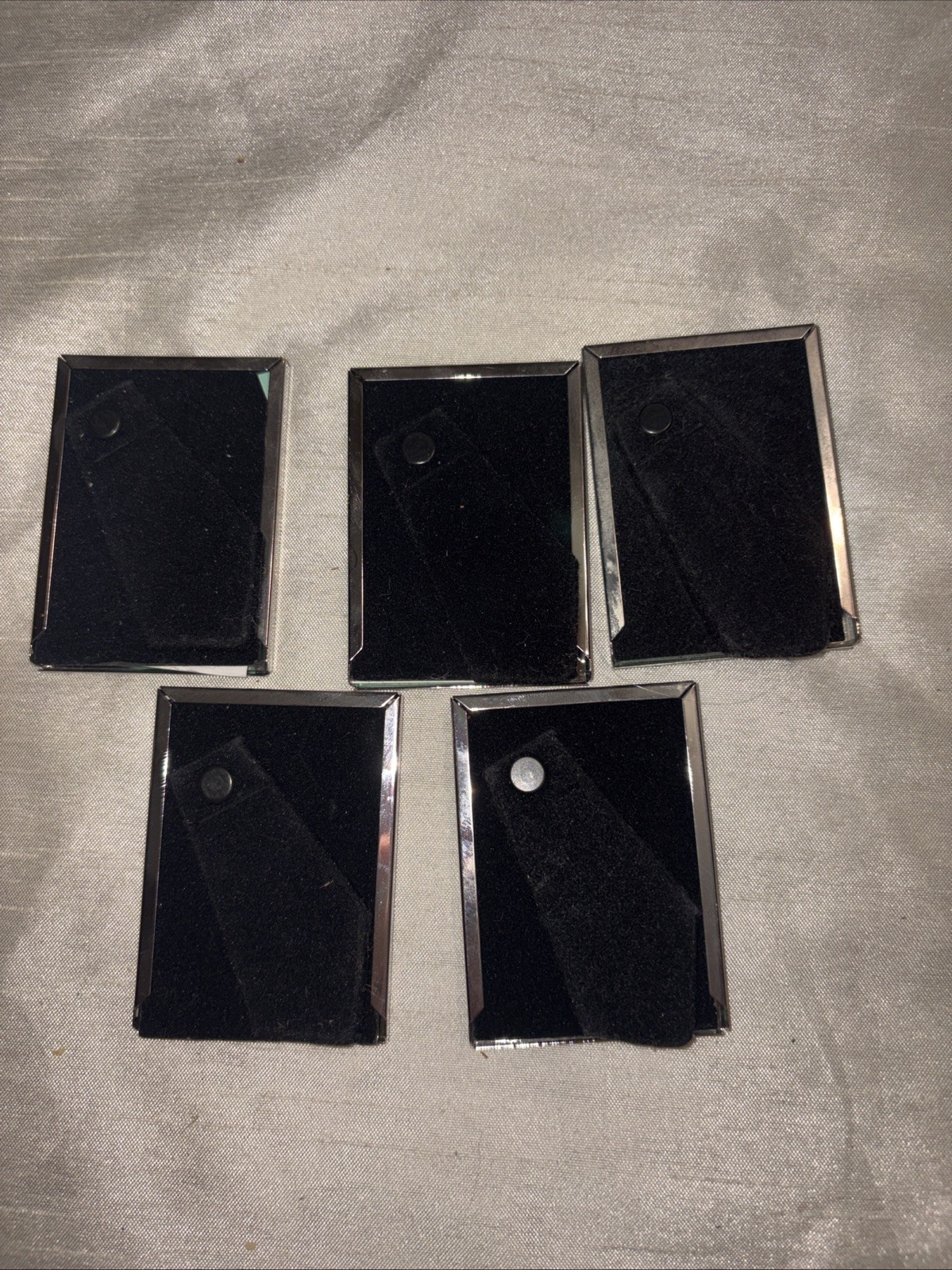Silver Mini Picture Frame 2&Prime; x 3&Prime;/ 2 1/2 Lot Of 5 Small
