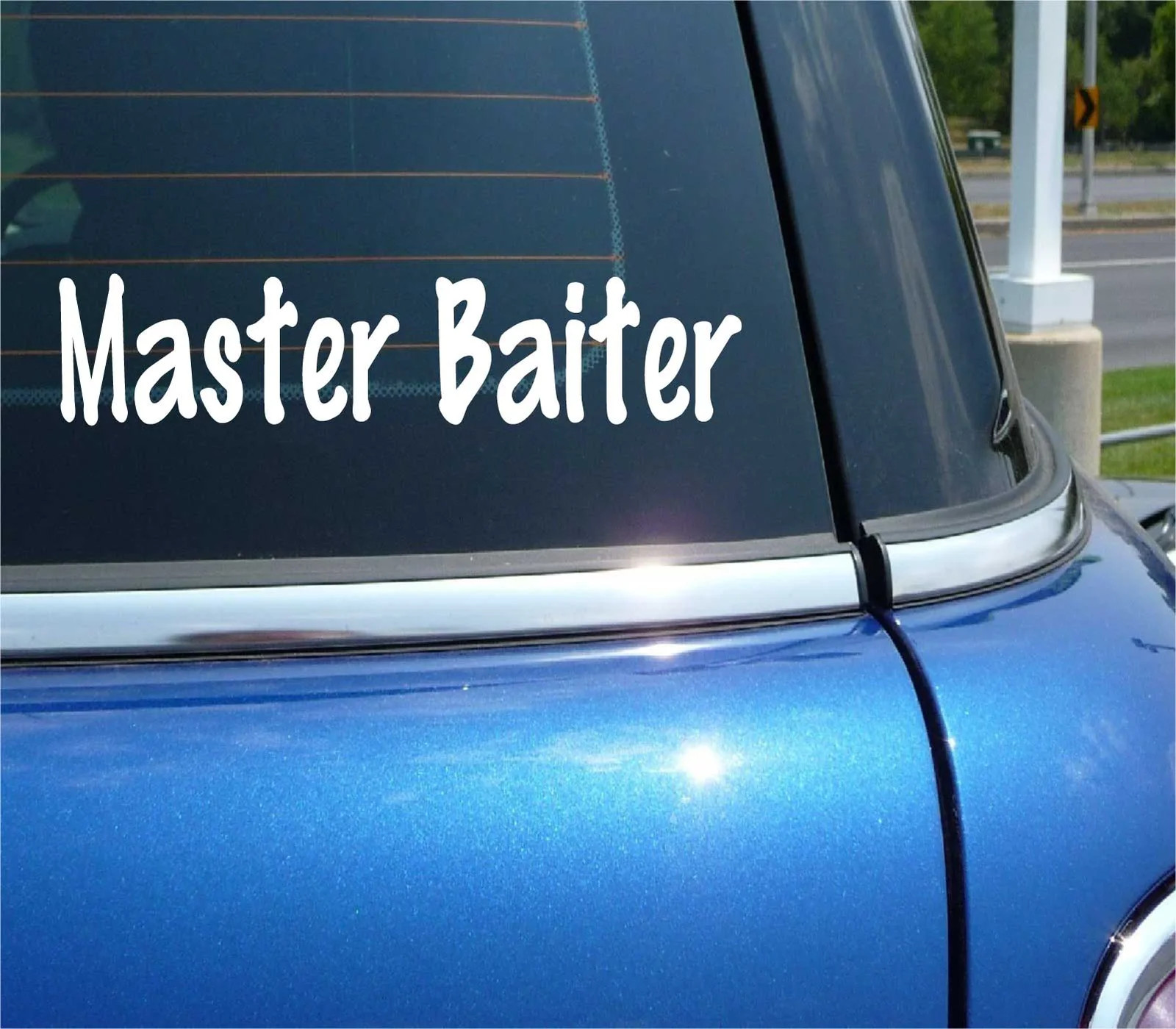 MASTER BAITER FISH FISHING BAIT HOOK FUNNY DECAL STICKER ART CAR WALL