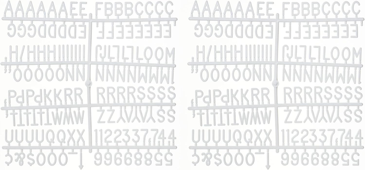 Versatile 3/4 Inch White Plastic Letters, Numbers & Symbols for Any Occasion