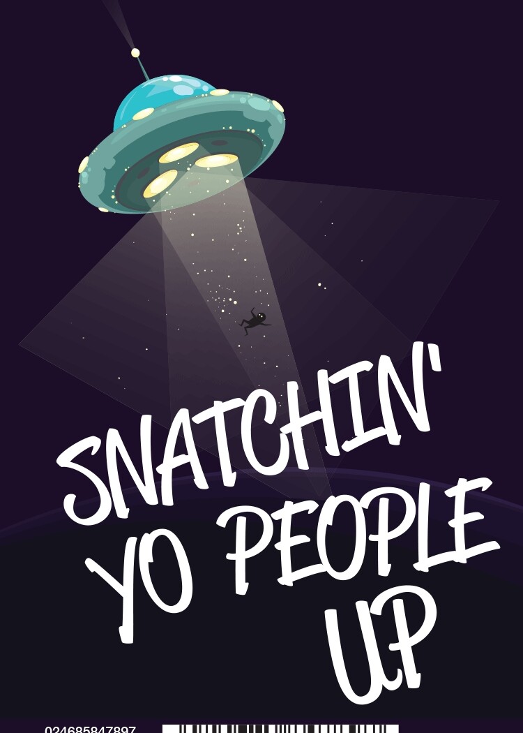 Snatchin&rsquo; Yo People – UFO Alien Kitchen Fridge Magnet – 3.5&Prime; x 2.5&Prime; Made in USA