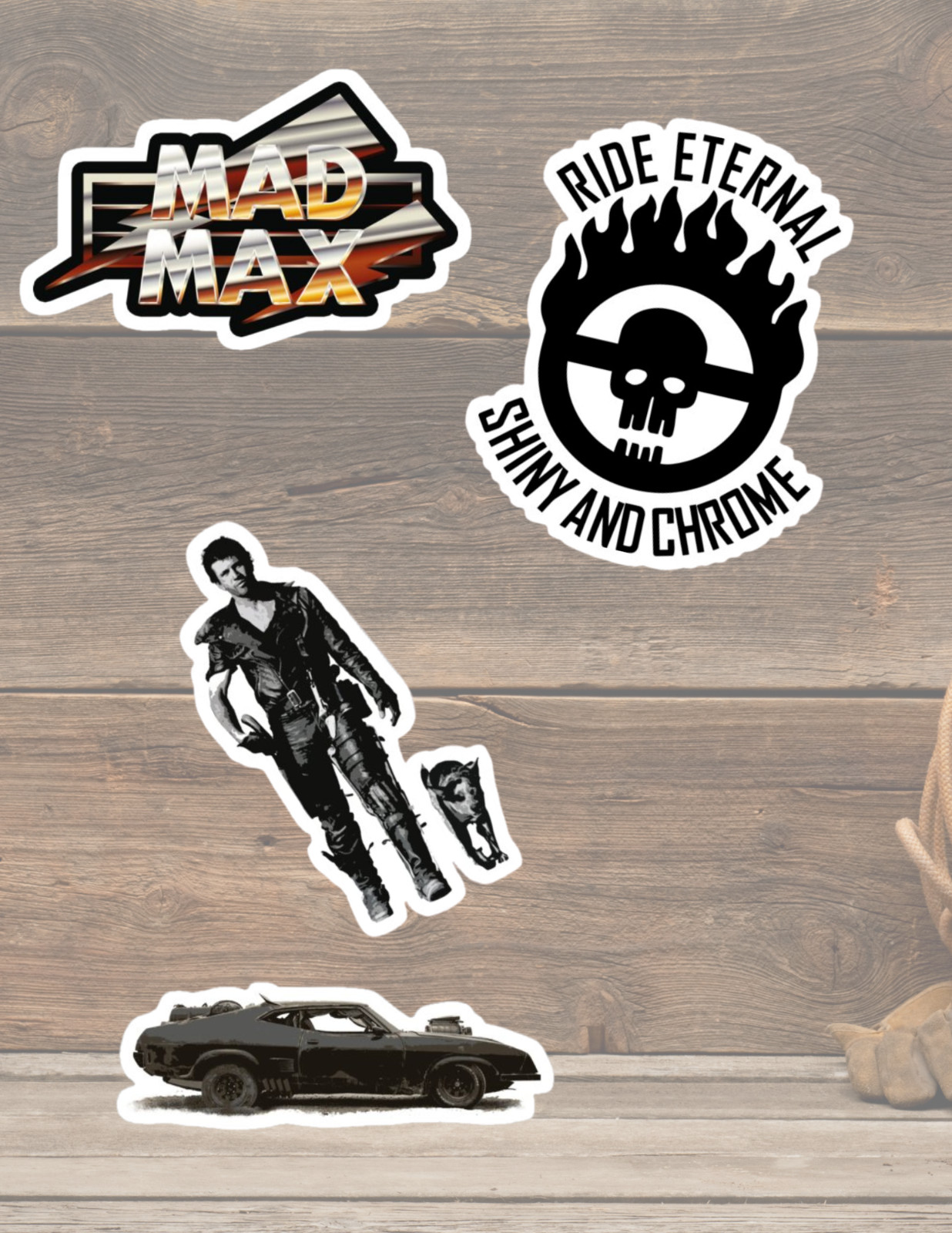Mad Max 70&rsquo;s Movie 4pc Sticker Pack