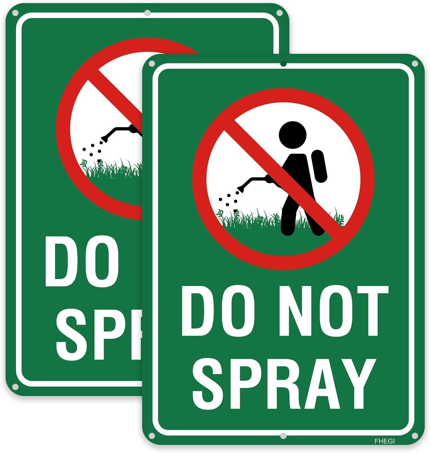 2PC Do Not Spray Signs, 10&Prime;X7&Prime; No Spray Pesticide Sign,Reflective Rust Free Alum