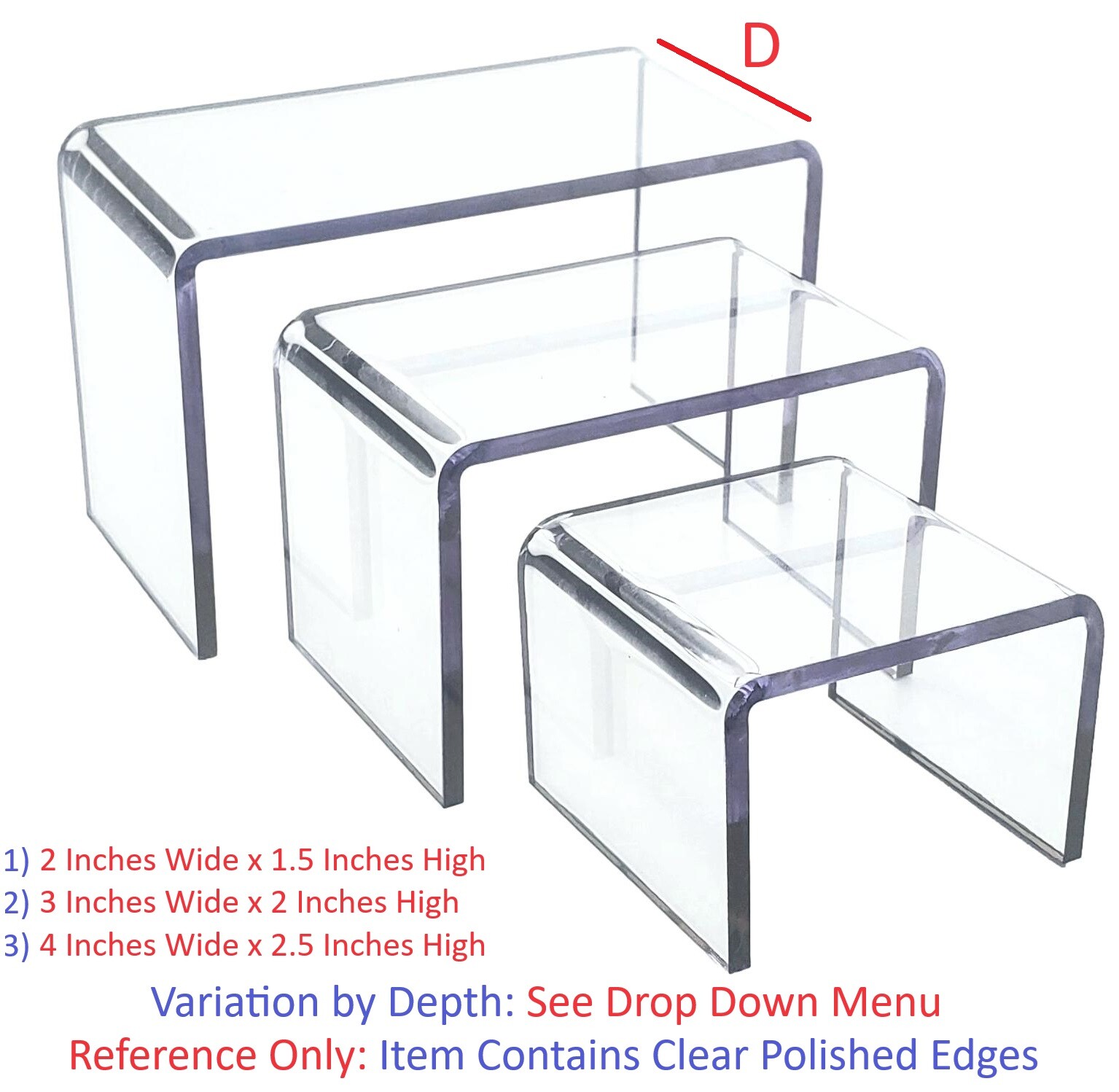 T&rsquo;z Tagz New Clear Acrylic Risers Showcase Display Stands Collectable Organizers