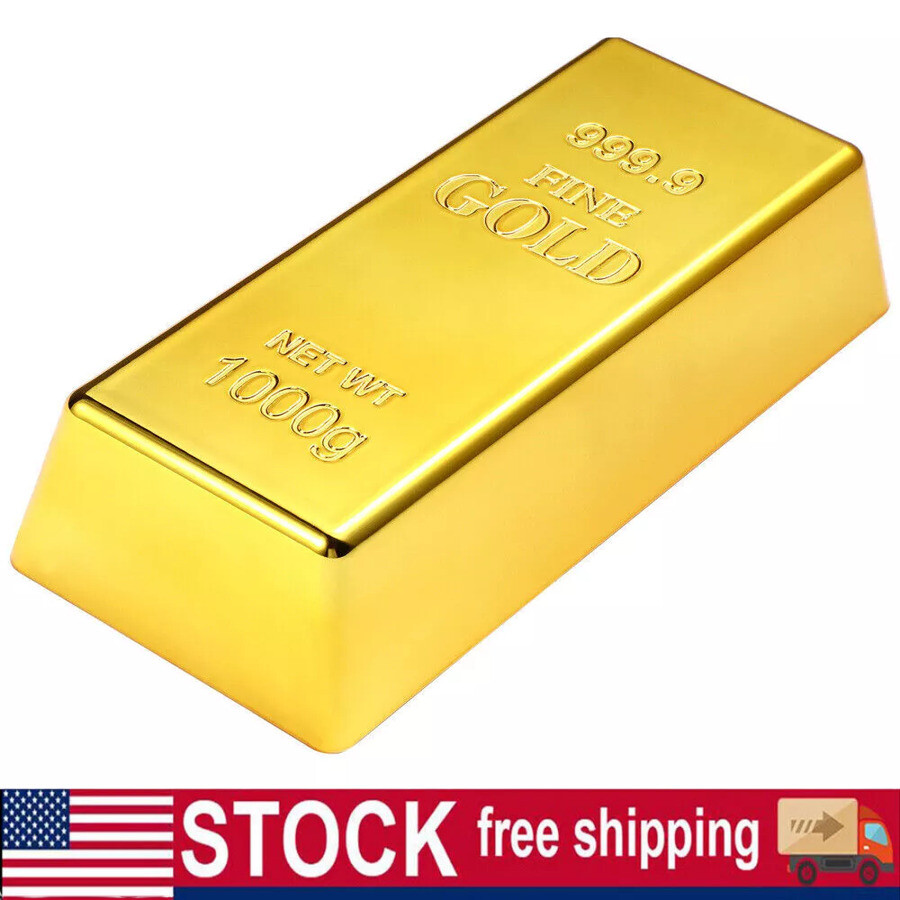 Fake Gold Bar Toy Mini Fake Golden Brick For Craft Bullion Gold Bar Prop Decor