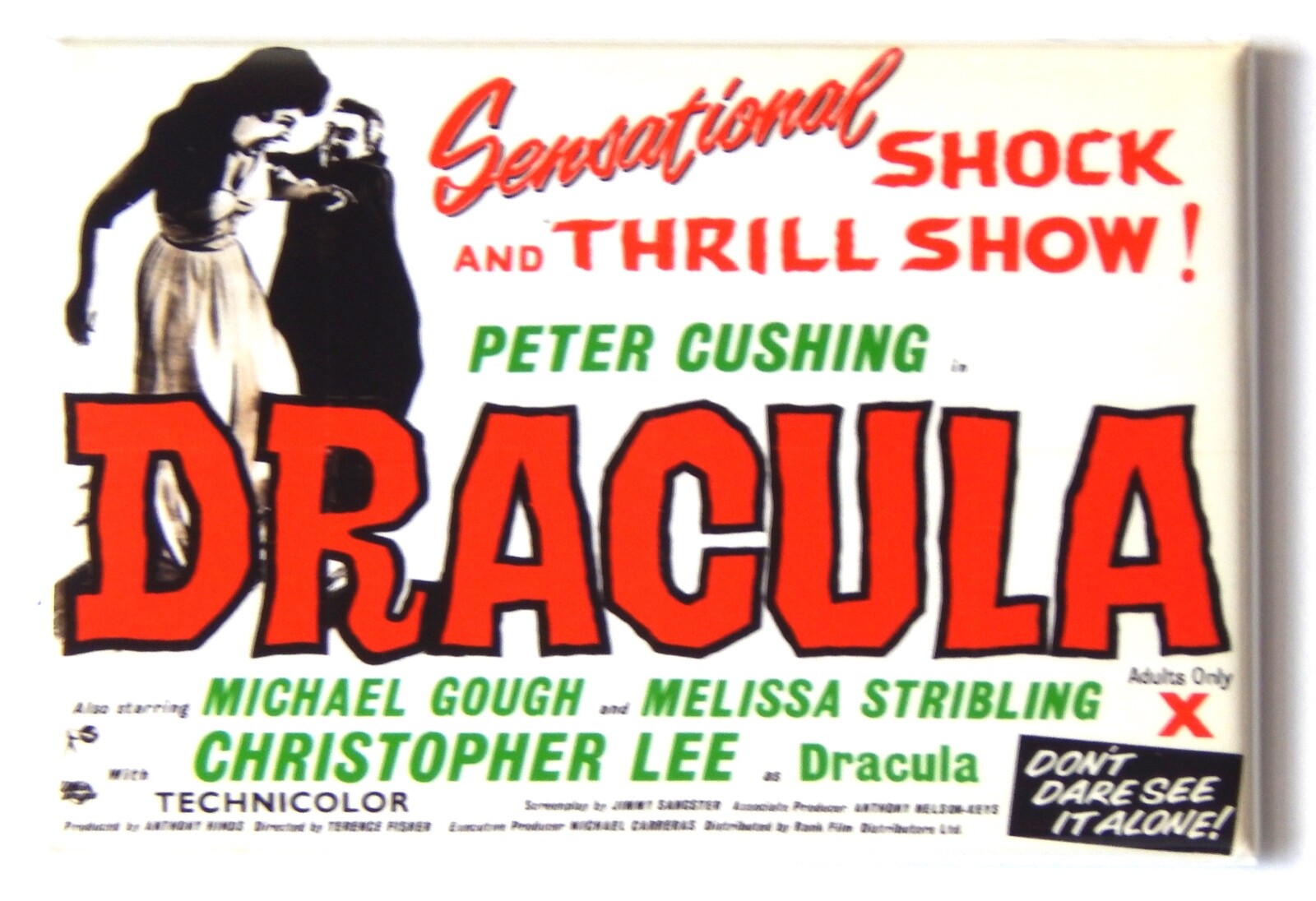 Dracula (1966) FRIDGE MAGNET movie poster