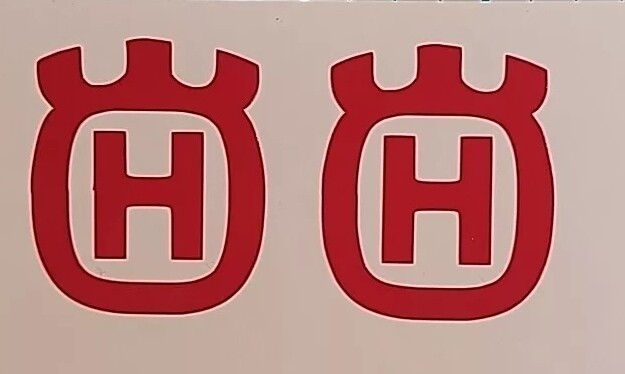(2x) 1.5&Prime; Husqvarna Vinyl Decals Cars Trucks Windows Laptops Boards Glass Cups