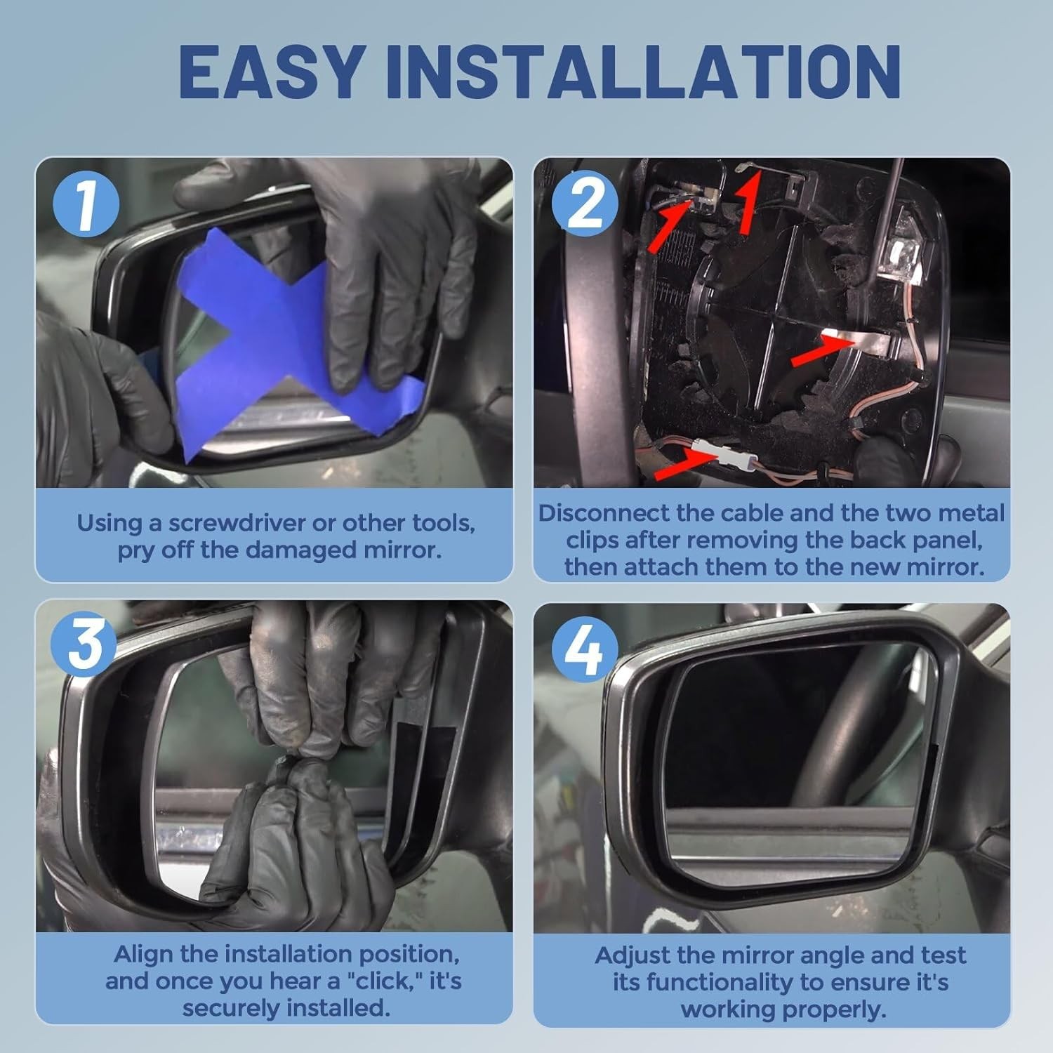 Driver Left Side Mirror Glass – Compatible with Jeep Vehicles – Compass 2017-…