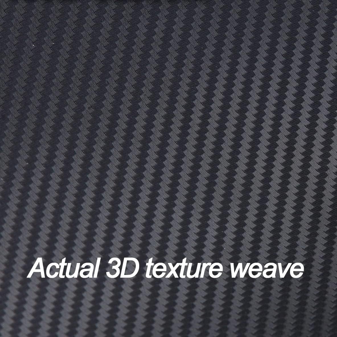 3D Black Carbon Fiber Vinyl Wrap Roll with Air Release – Outdoor Rated for Au…