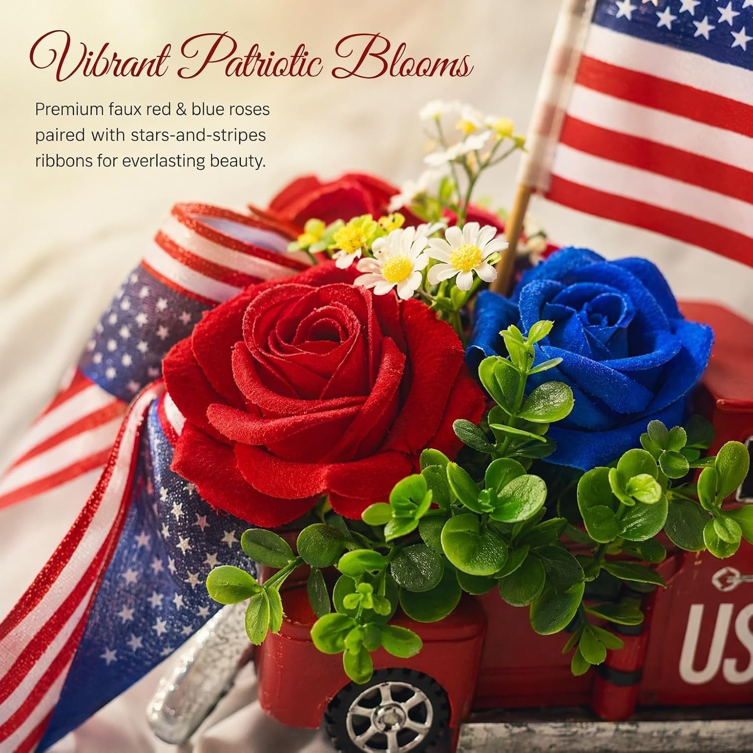 Vintage Farmhouse Pickup Truck Table Centerpiece
