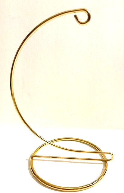6.75&Prime; tall Ornament display Stand smooth gold finish for photo Christmas Easter
