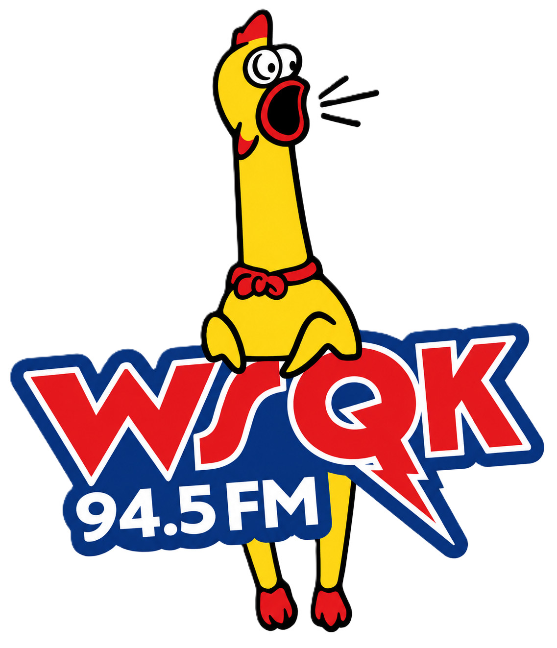 STRANGER THINGS – WSQK – 94.5 FM – RUBBER CHICKEN – RADIO – Sticker – Decal