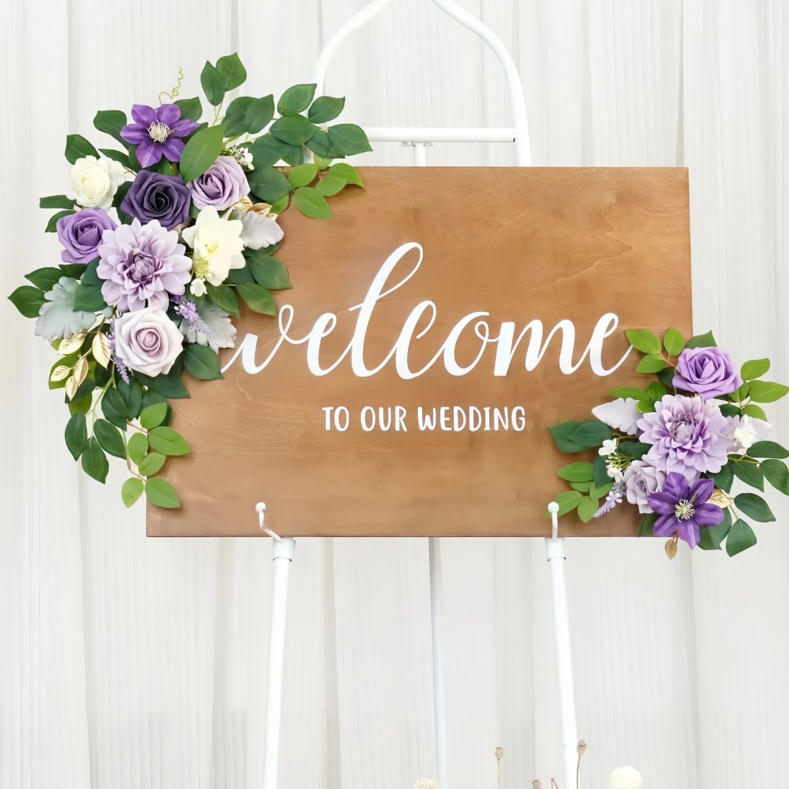 2 Pcs Wedding Arch Flowers Set Wedding Decor Garland Artificial Flower Swag