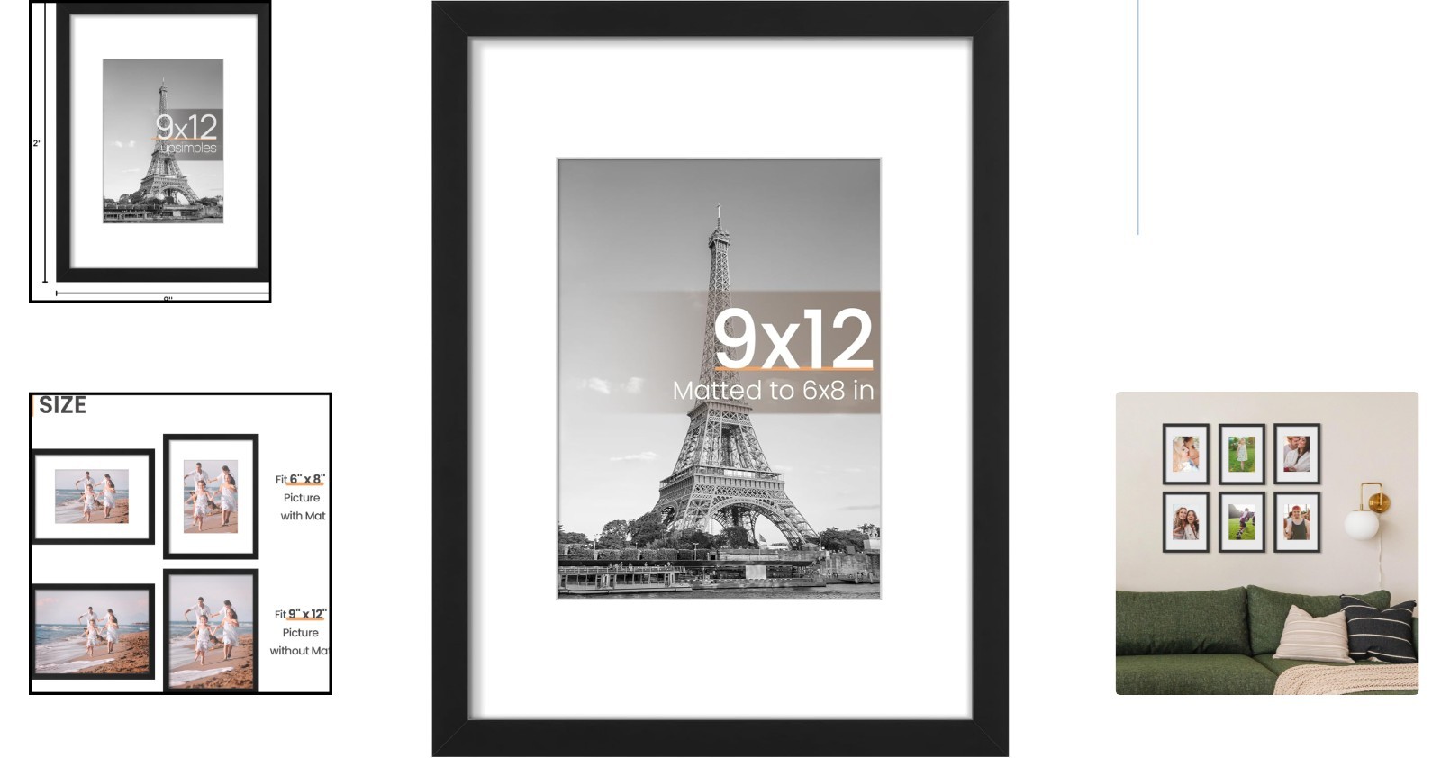 Classic 9×12 Picture Frame for Vertical or Horizontal Display – Gift-Ready
