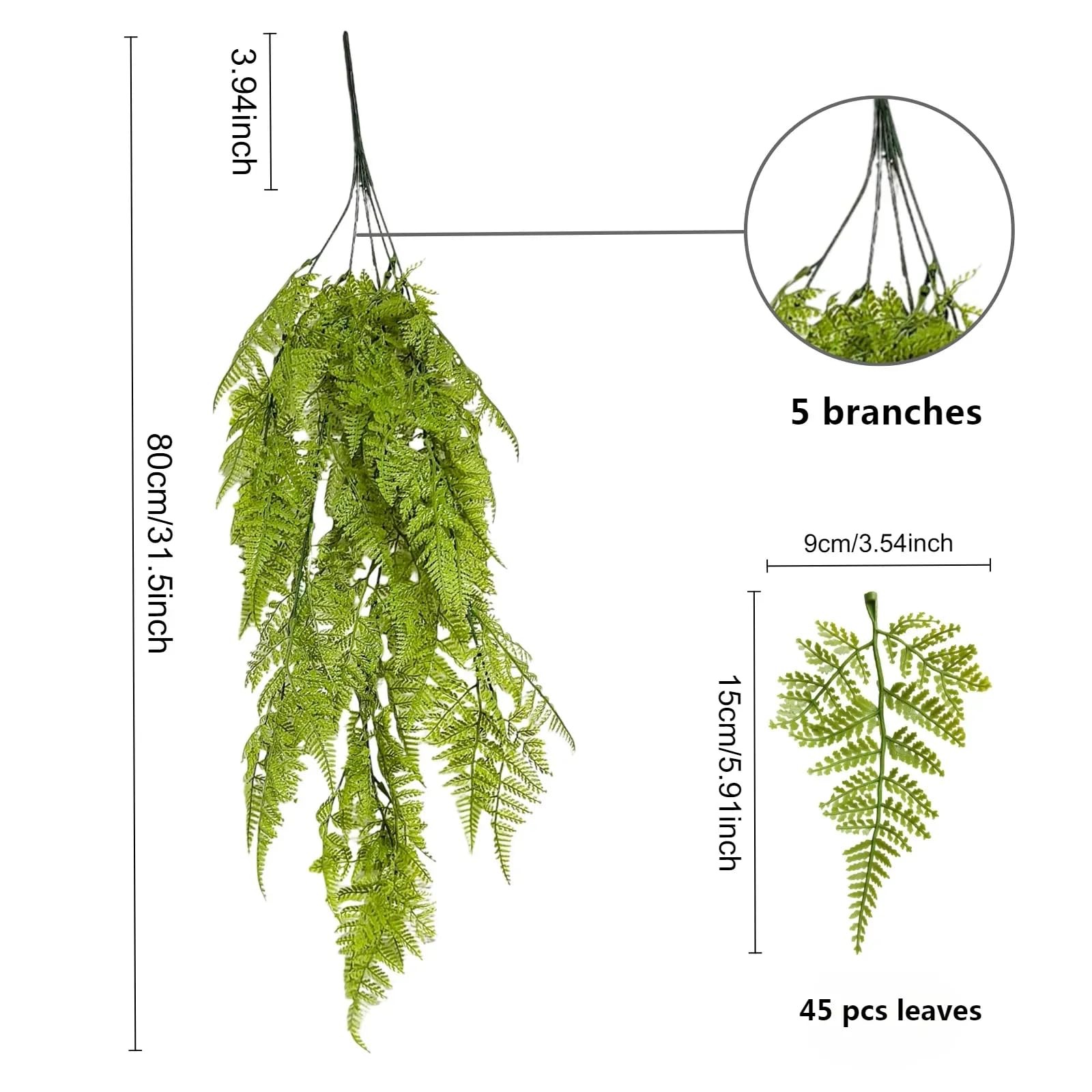 Artificial Plant, 3pcs Set imitating Green wall Hanging, UV Resistant False F…