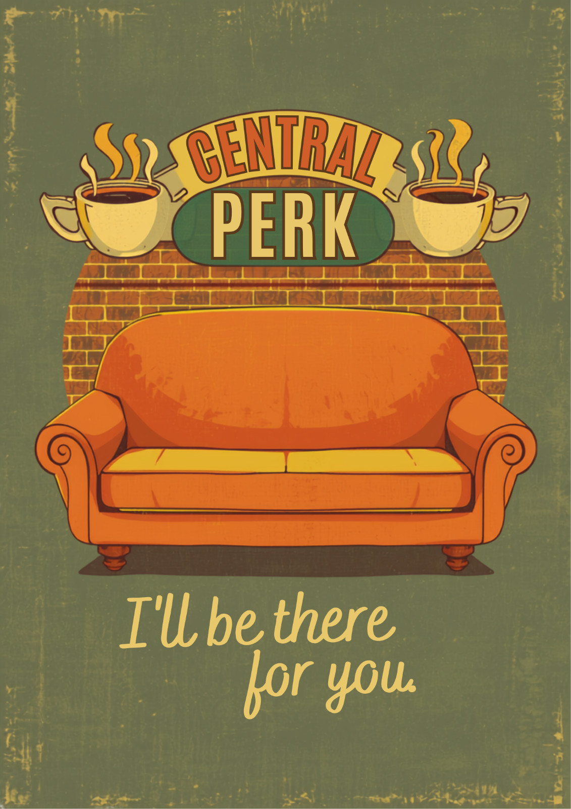 Central Perk Friends Wall Collage Promo Style Poster