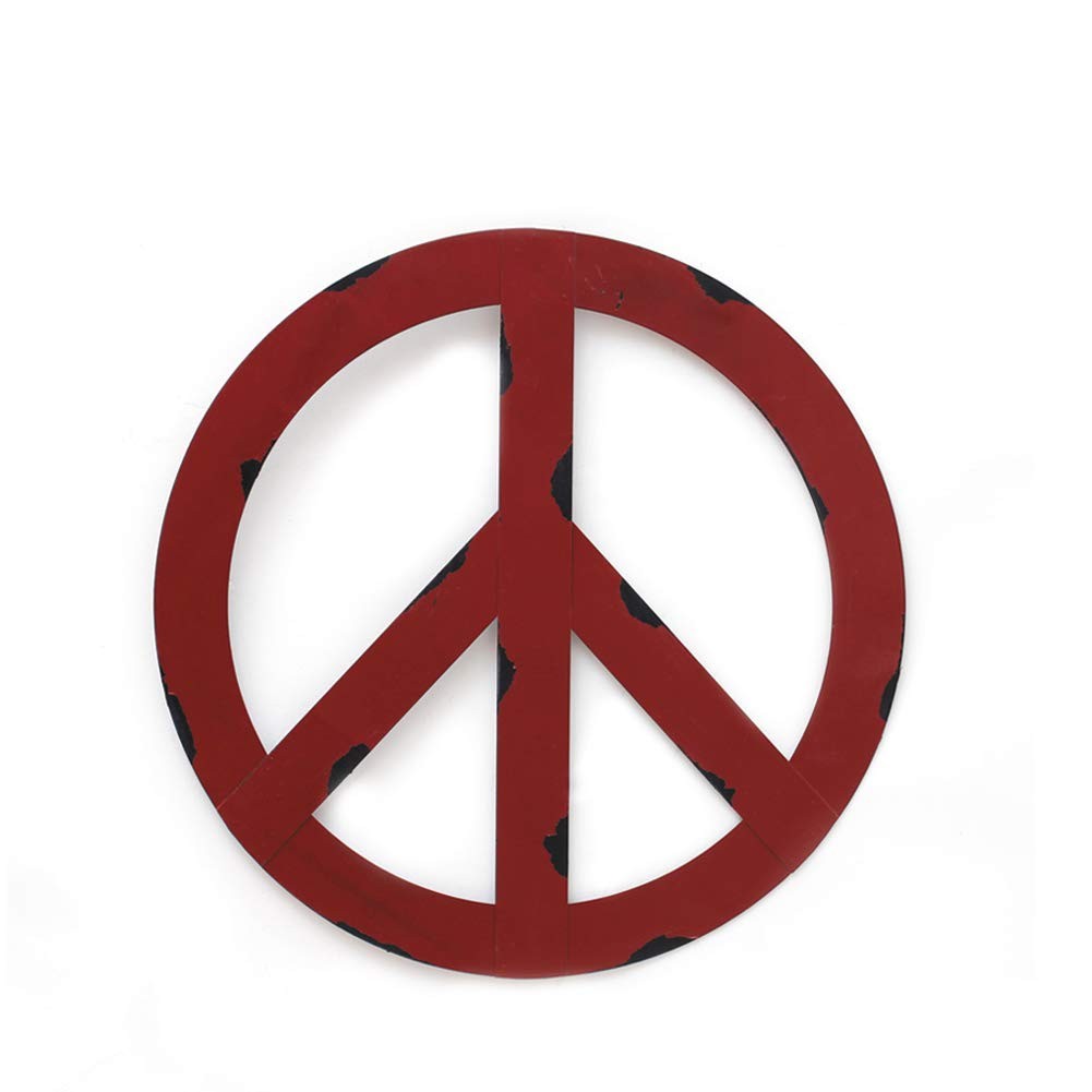 K KILIPES Rustic Metal Treasured Peace Sign Wall Hanging Ornament Home Door D…