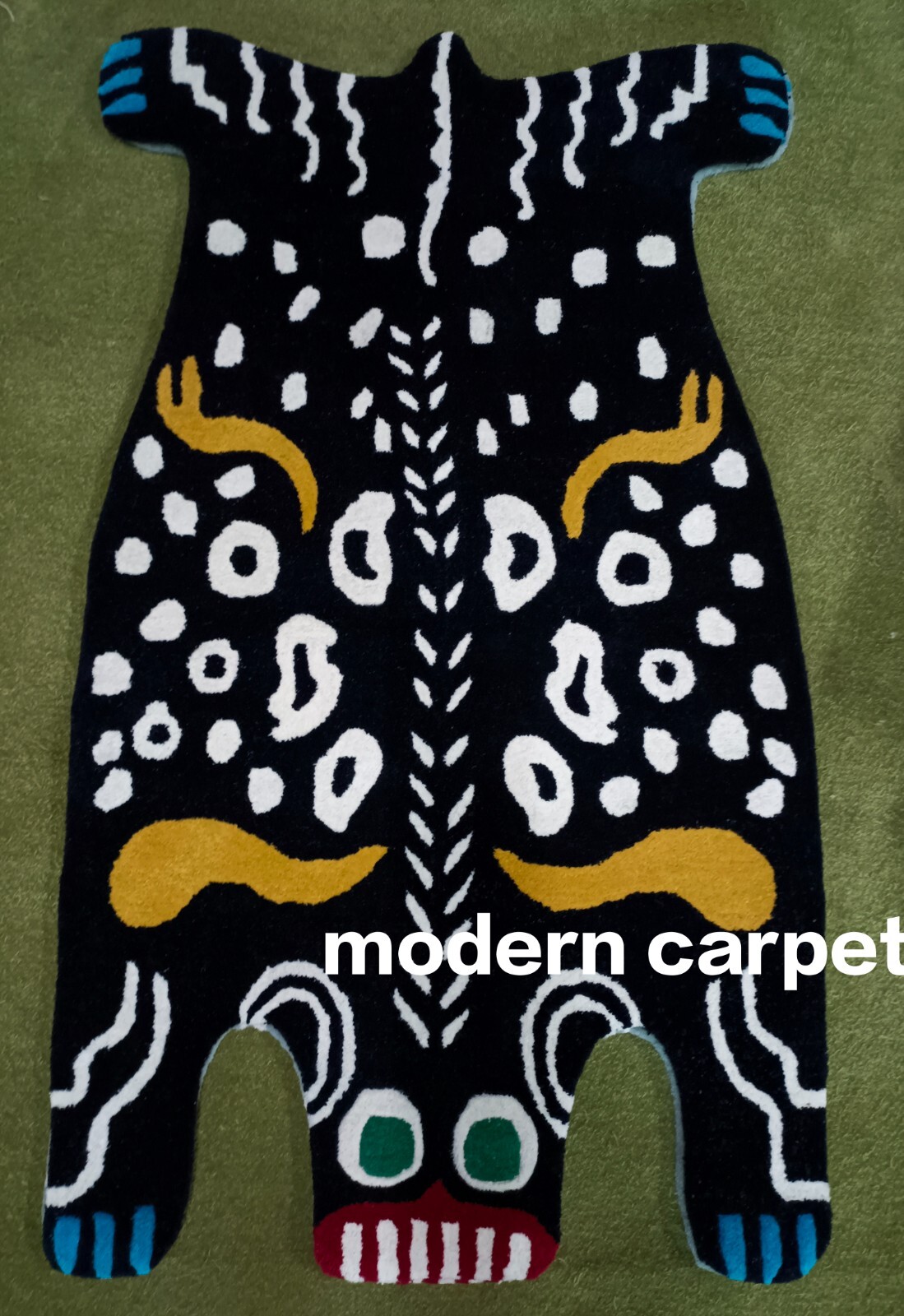 Tibetan Tiger Rugs 2×3 Feet Handmade 100% Woolen Hand Tufted For Home Decoration