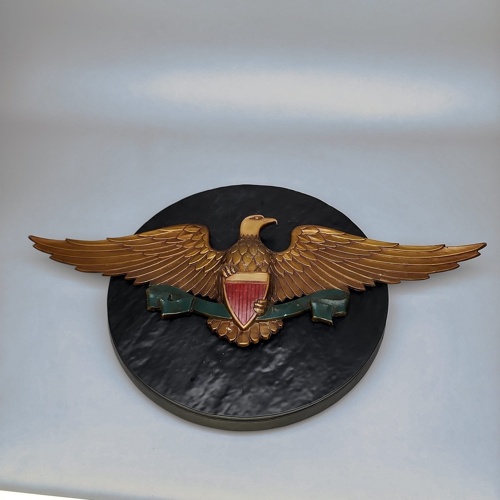 Sexton 1966 USA Bald Eagle Shield Wall Plaque 23&Prime; Cast Aluminum Federal MCM