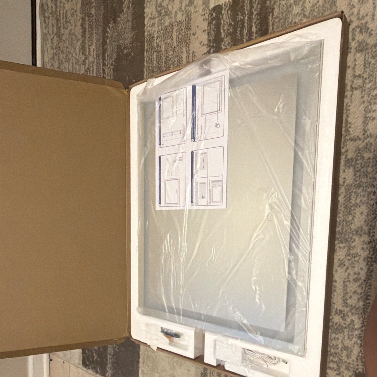 White 16×20 vanity mirror