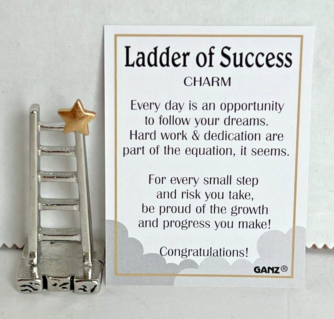 Ganz LADDER of SUCCESS Charm Graduation Promotion Great Job Hard Work 1 1/2&Prime;