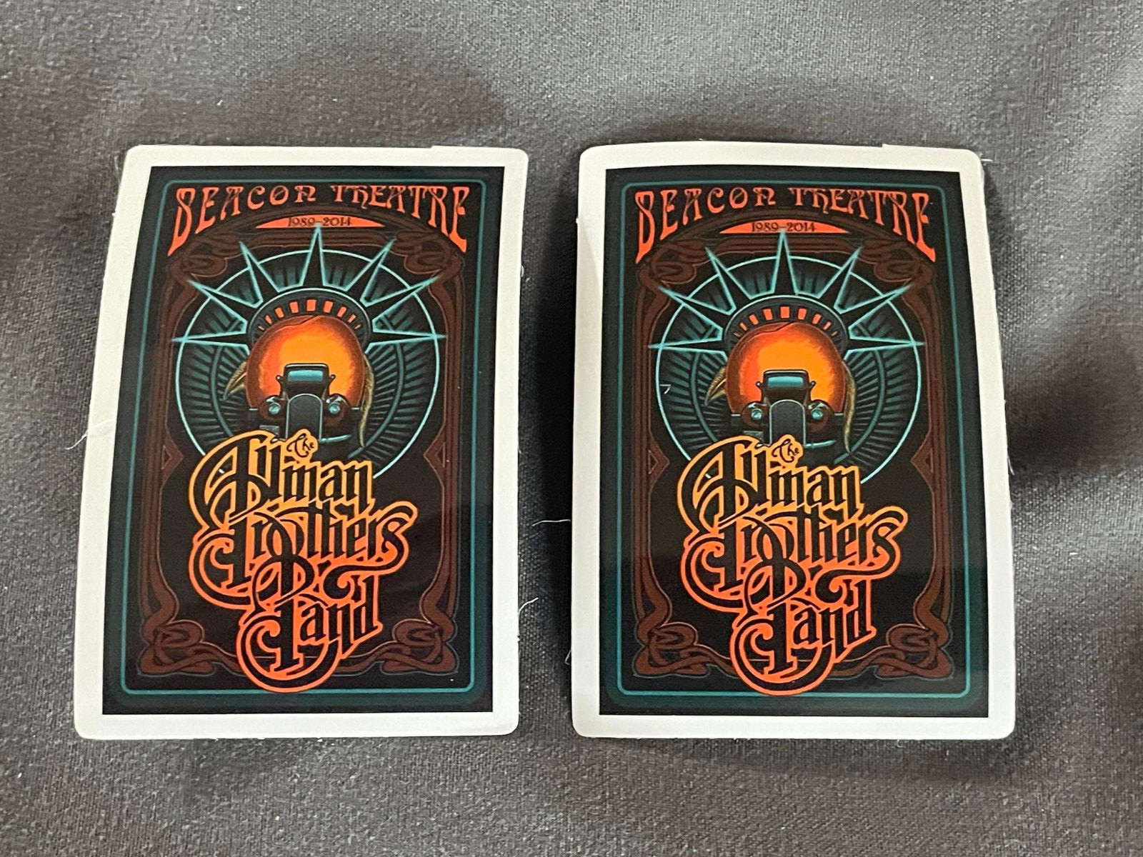 Lot (2) THE ALLMAN BROTHERS BAND 1 5/8&Prime; x 2 1/2&Prime; Band STICKERS Fast! FREE SHIP!