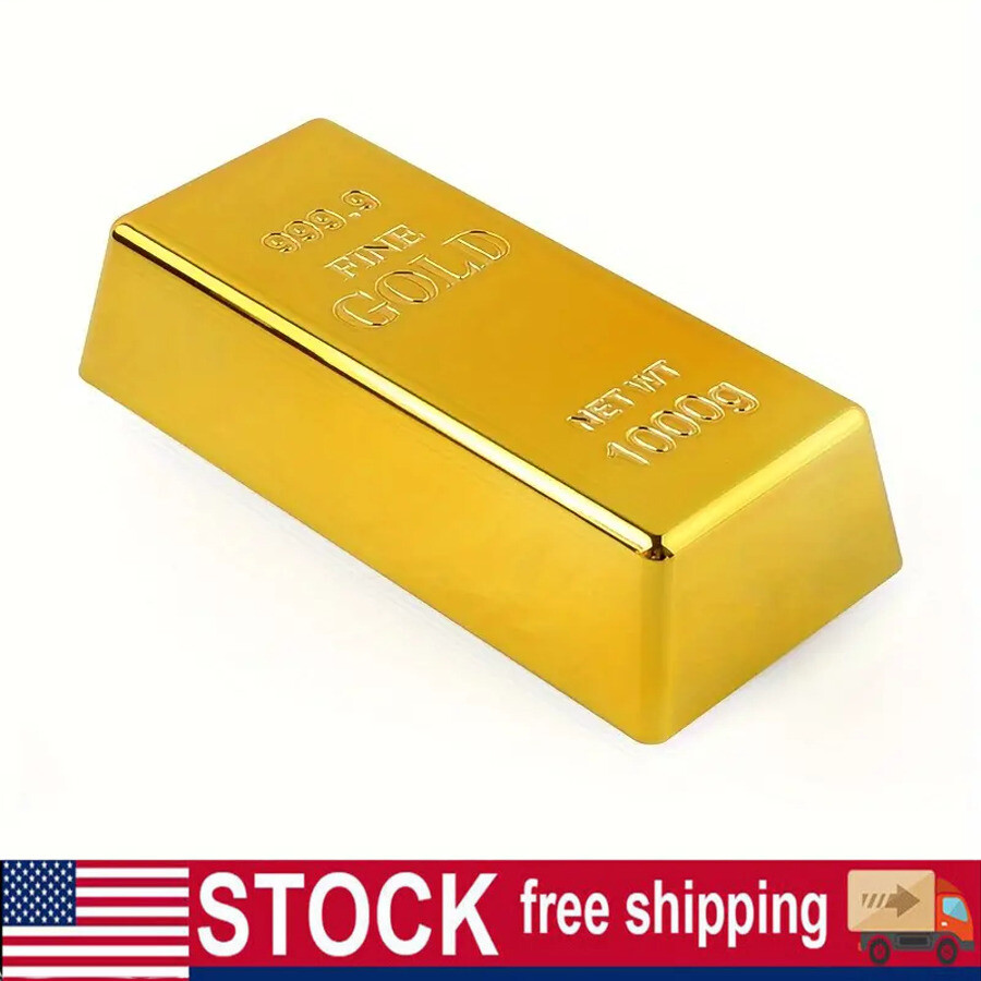 Fake Gold Bar Toy Mini Fake Golden Brick For Craft Bullion Gold Bar Prop Decor