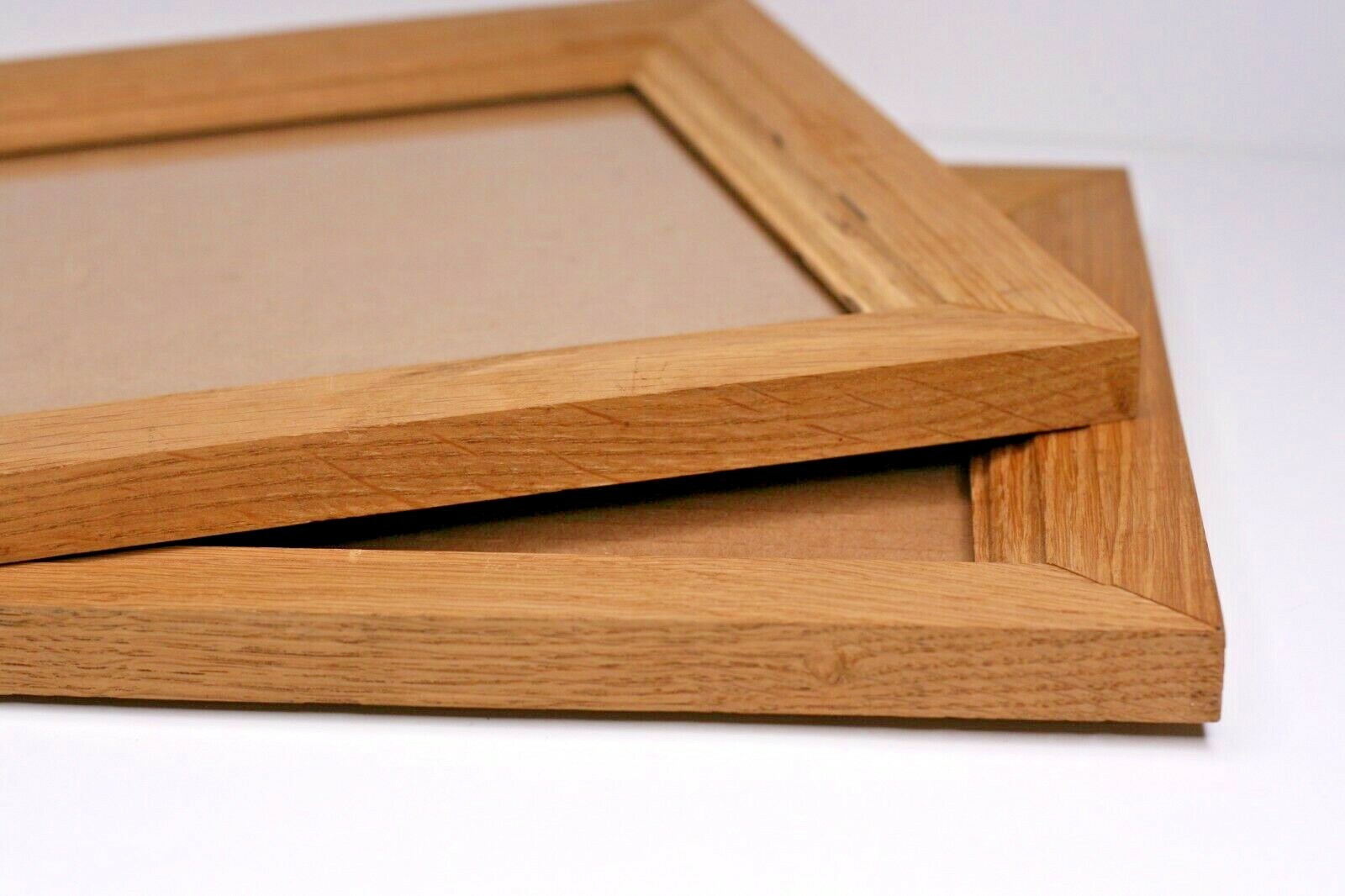 Lot of 2 Oak Solid Wood Picture Frame 7 x 9 Photo