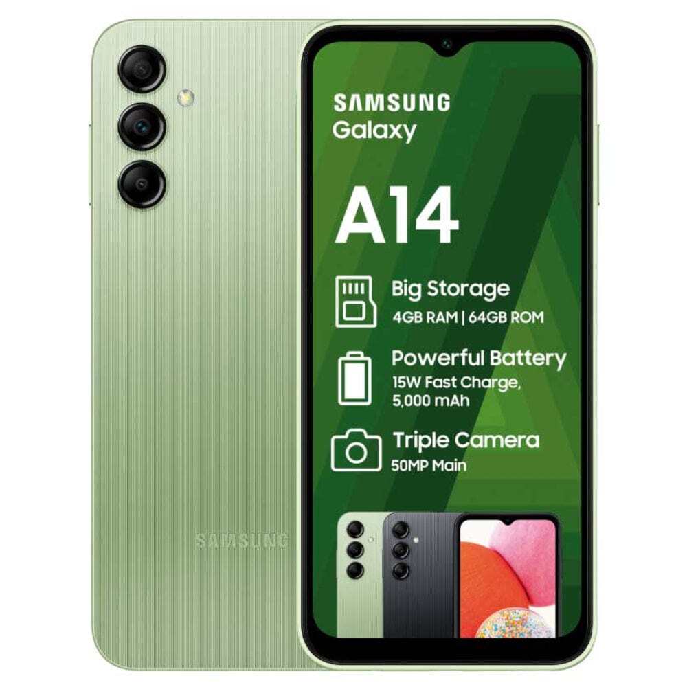 Samsung Galaxy A14 SM-A146U1/DS 64GB (Dual Physical Sim Factory Unlocked) Green