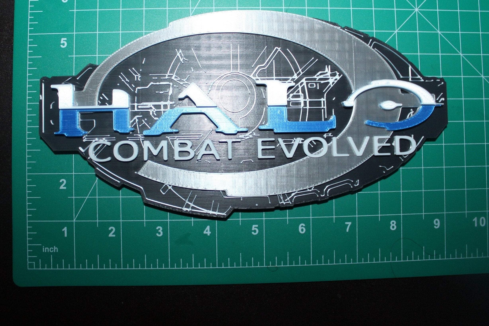 Halo Combat Evolved 3D printed Logo Sign Wall Desk Shelf Art