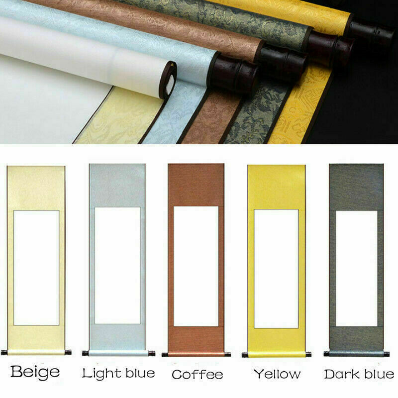 Chinese Xuan Paper Blank Scrolls Vertical Wall Scroll Retro Calligraphy Supply