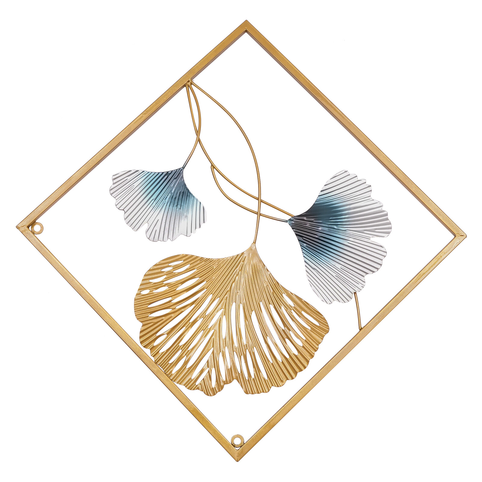 Gold Set of 3 Ginkgo Wall Art Hanging Sculpture Home Art Decor 164*2*70.5cm NEW