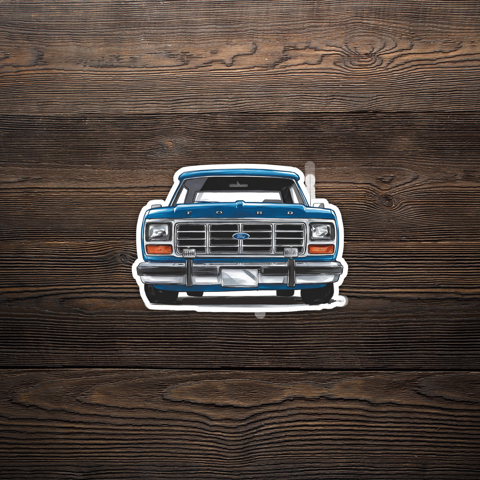 Vintage Ford Pickup Truck Sticker – Classic Cruisin&rsquo; Machines Ridesigns Decal #1