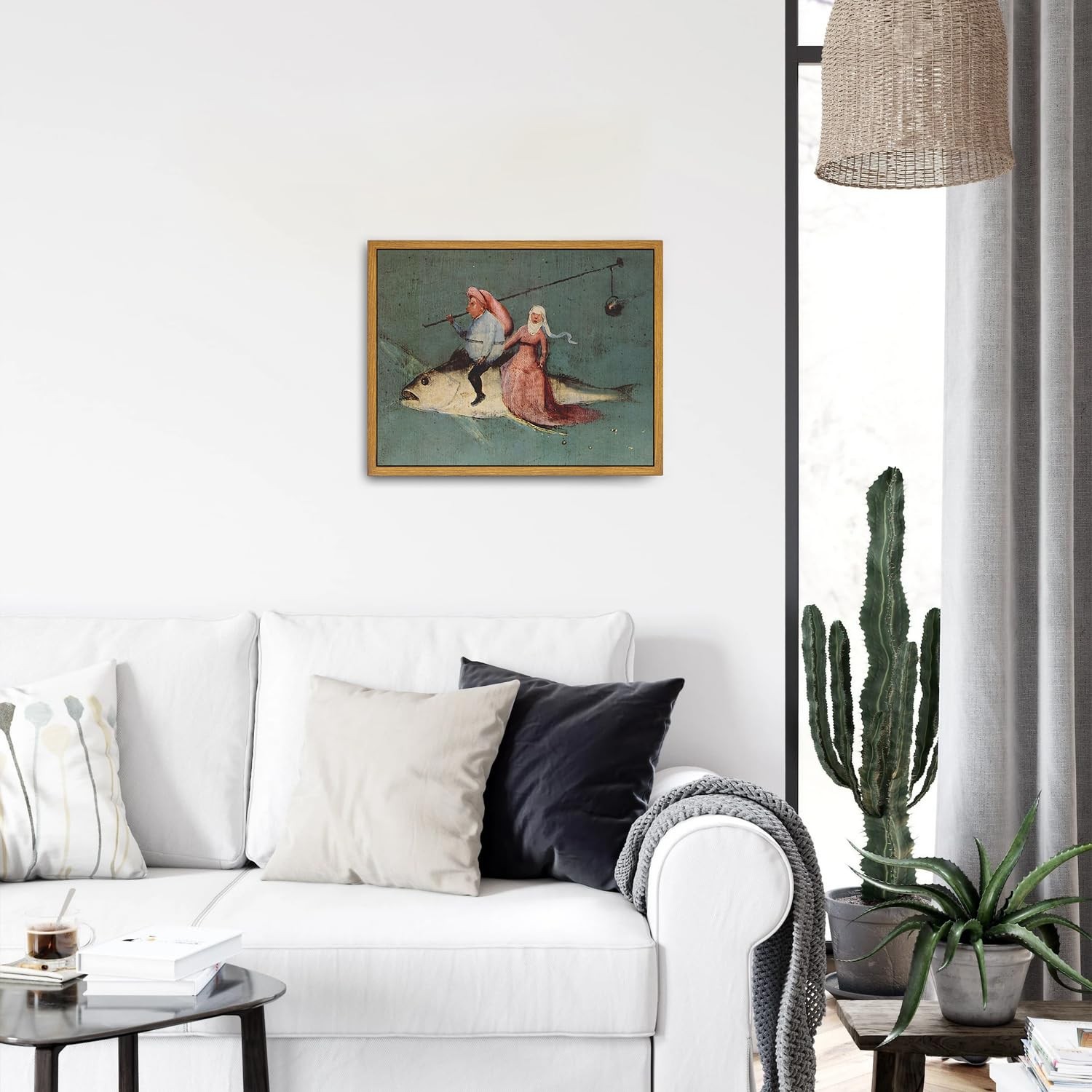 Framed Canvas Wall Art Vintage Print Oil Paintings Weird Renaissance Detail f…