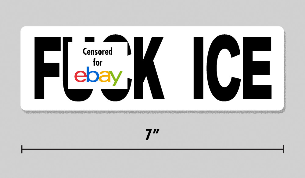 Anti-ICE Sticker « F**k Ice » Block Letters 7&Prime; Vinyl Decal