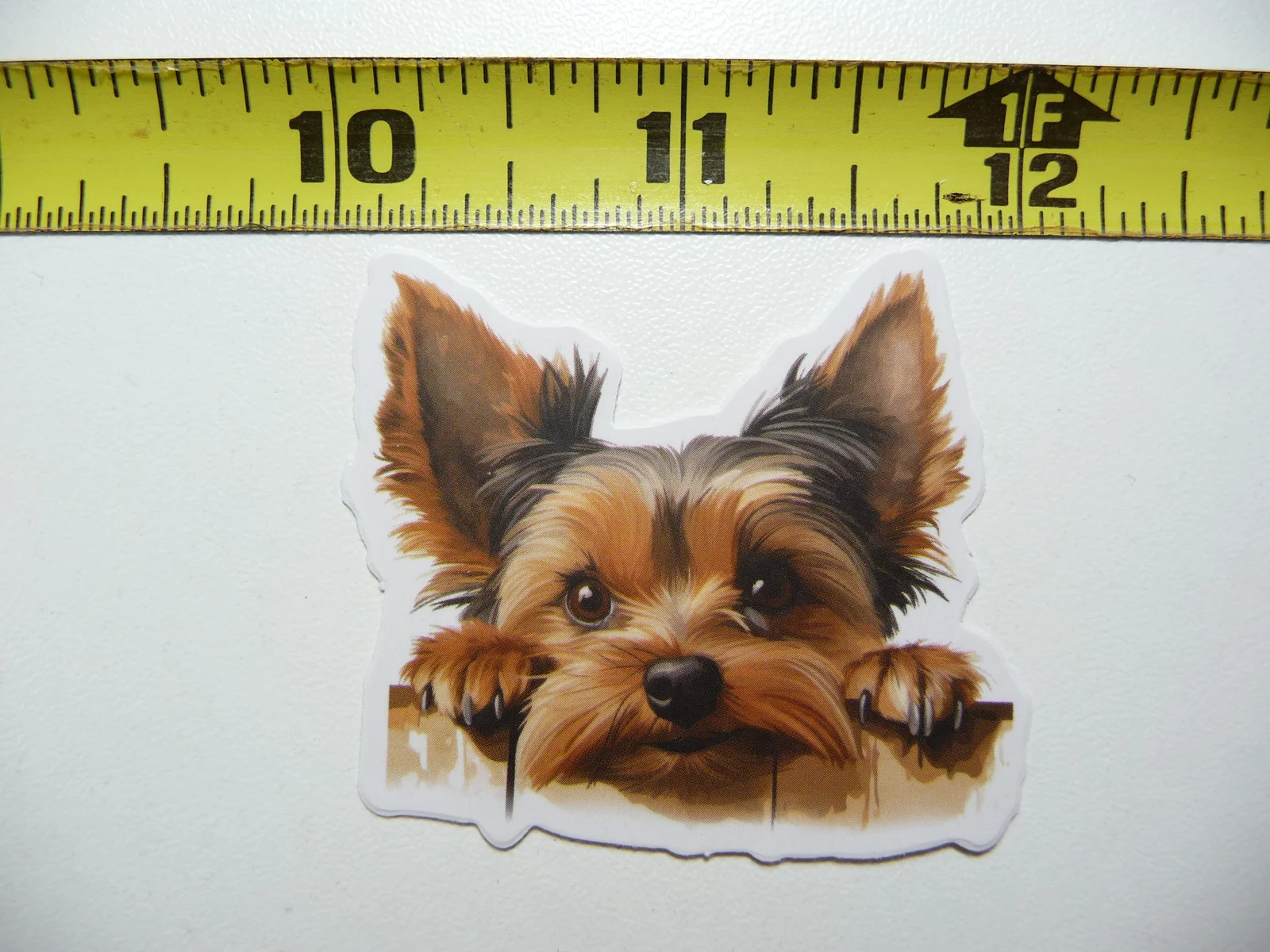 PEEKING YORKIE YORKSHIRE TERRIER SMALL STICKER DECAL PUPPY DOG LOVE PEEK A BOO