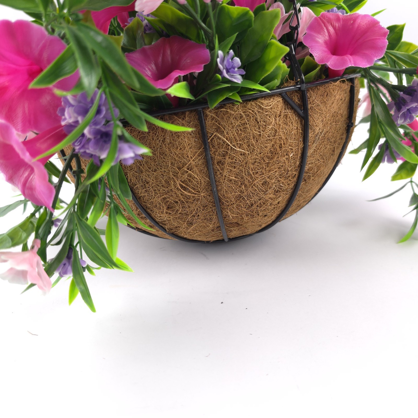 Wicker Park 18&Prime; Cascading Multicolor Petunia and Wildflower Hanging Basket