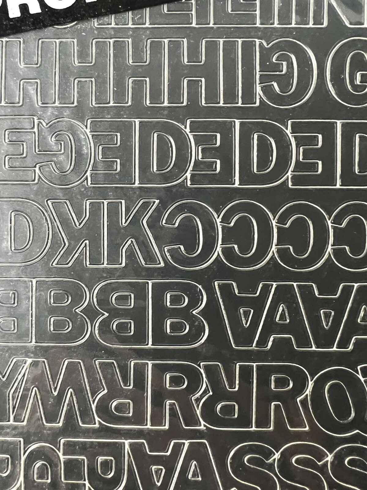GOTHIC BLACK Adhesive Vinyl Letters & Numbers 1/2&Prime; INDOORS OUTDOORS SEALED