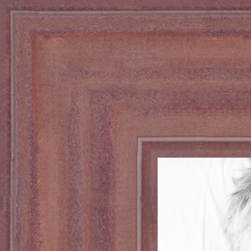 ArtToFrames Picture Frame Custom 1.5&Prime; Pink Ridged Mauve Wood 4441 Small