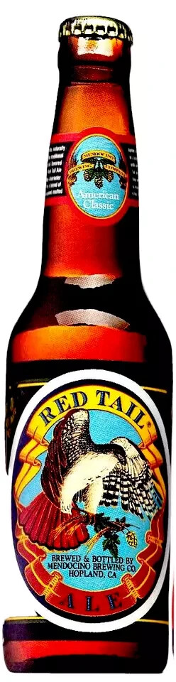 bottle ale beer bar wall decal red tail prepasted 7.5 inch 1pc