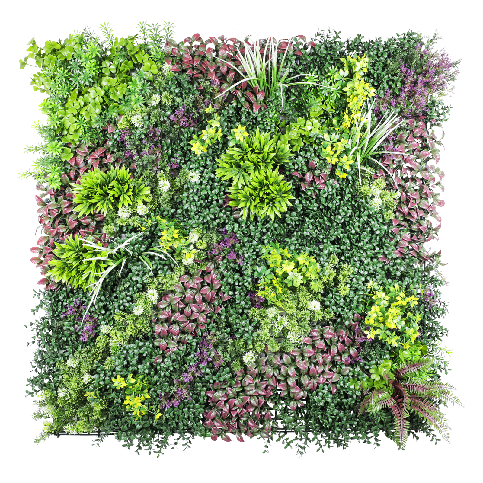 40×40&Prime; Artificial Plants Mats 3D Mixed Greenery Boxwood Wall Hedge Decor Panel