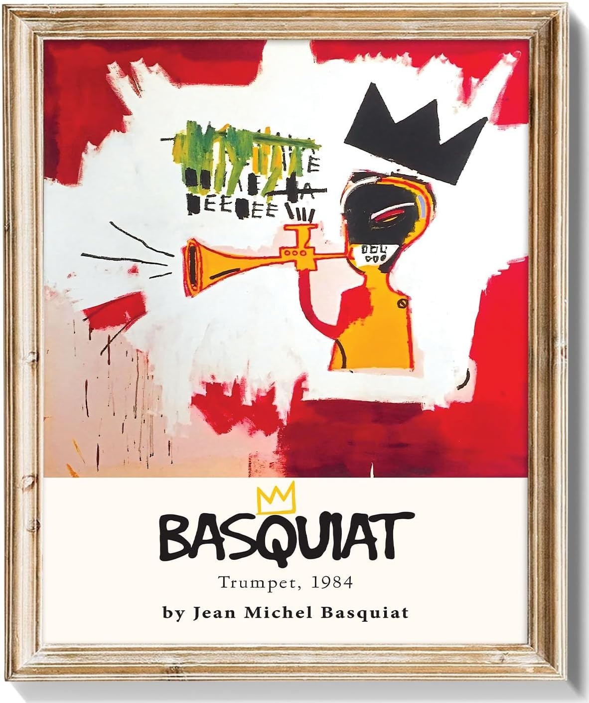 Authentic Basquiat-Inspired 8x10in Graffiti Canvas Print – Perfect for Bedrooms