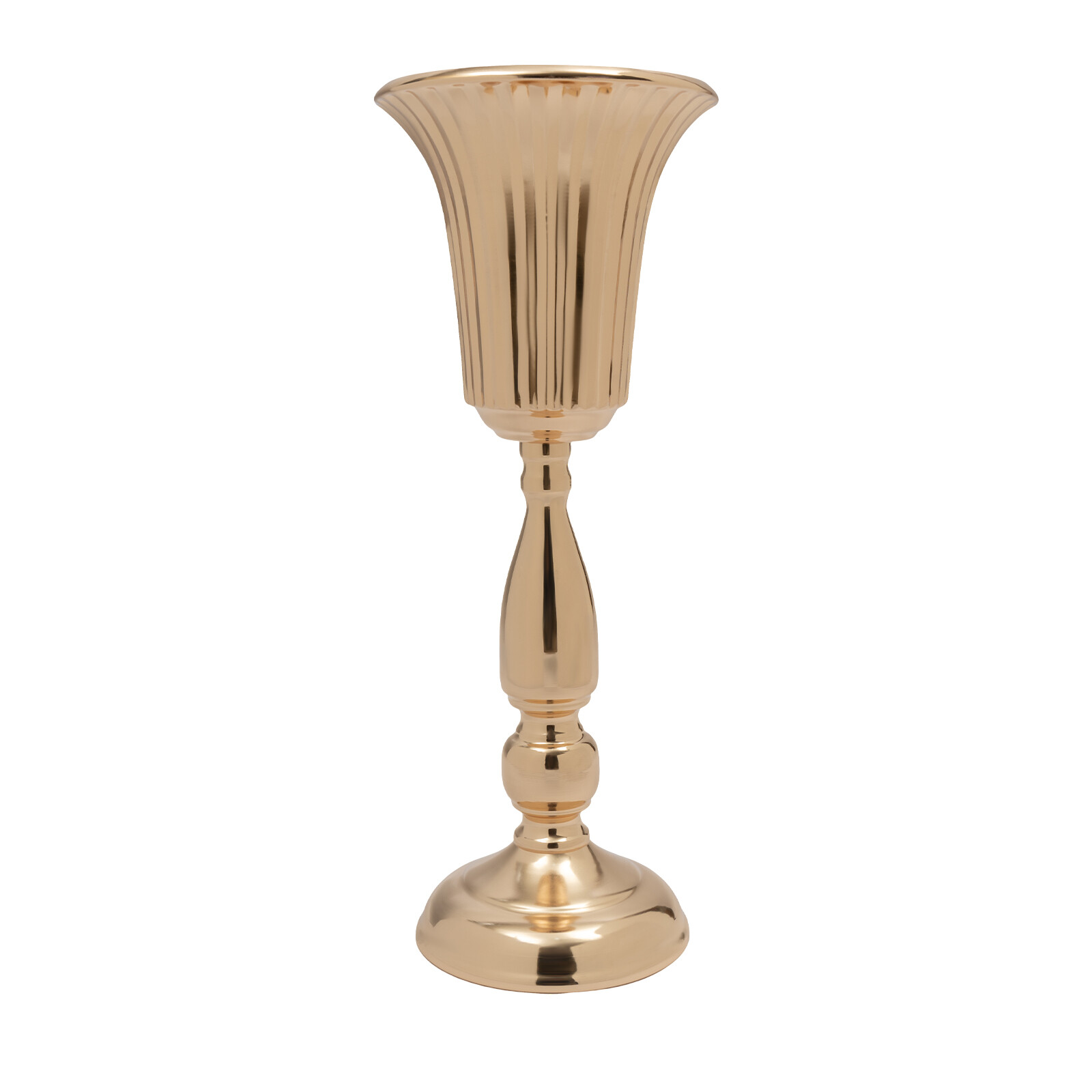 10 PCS DIY Golden Metal Wedding Flower Trumpet Vase Tabletop Centerpieces Decor