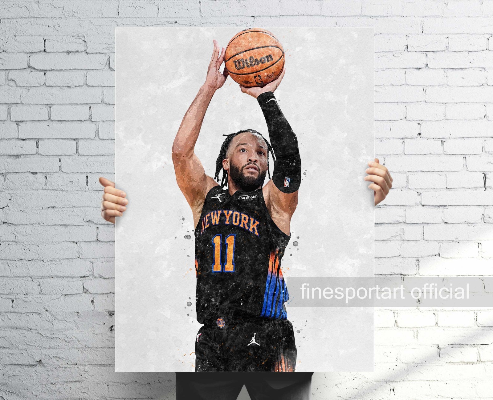 Jalen Brunson Canvas Wall Art / Poster New York Knicks Basketball Print Fan Gift