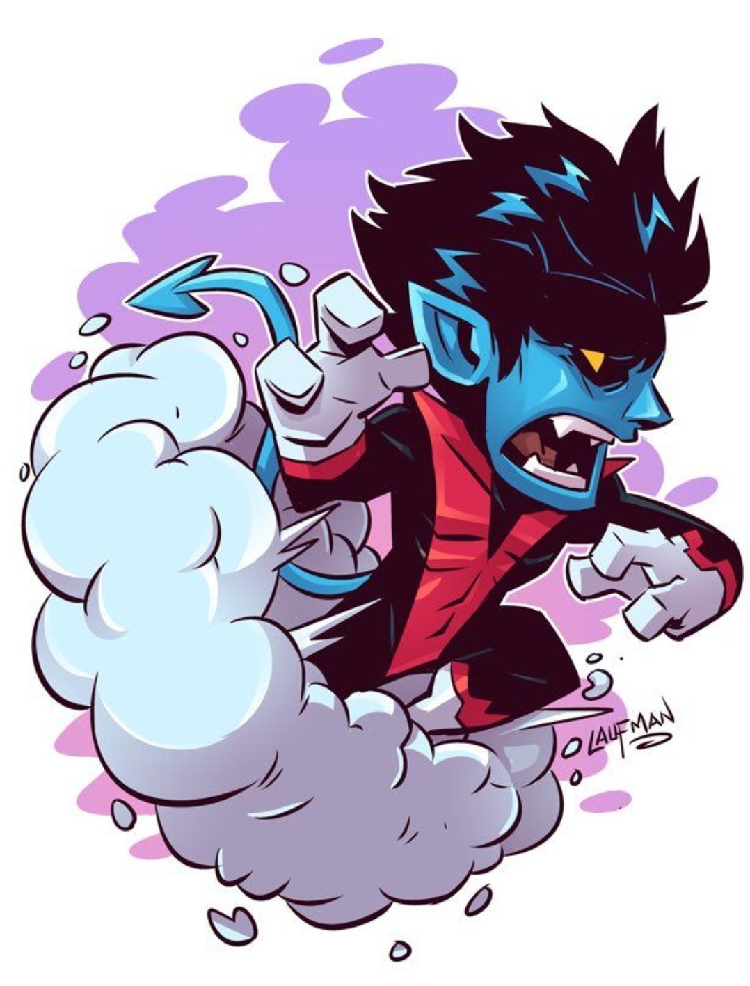X-MEN&rsquo;S X NIGHTCRAWLER X VYNIL HIGH-GLOSS DIE-CUT STICKER 3X2 INCH STICKER X