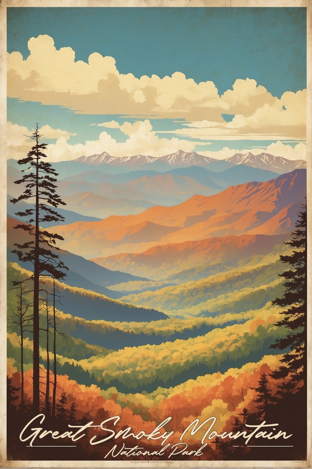 Great Smoky Mountains National Park Poster Premium Photo Print Wall Art 4 Sizes