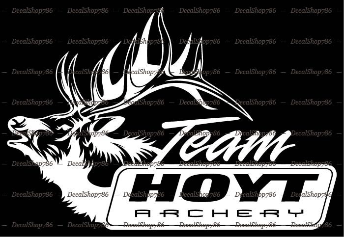 Team HOYT ARCHERY – Hunting/Outdoor Sports – Vinyl Die-Cut Peel N&rsquo; Stick Decals